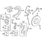Land Rover Disc Brake Anti-Rattle Clip - Genuine Land Rover LR002526