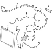 Land Rover A/C Refrigerant Discharge Hose - Genuine Land Rover LR010856