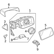 Land Rover Door Mirror Glass - Genuine Land Rover LR011061