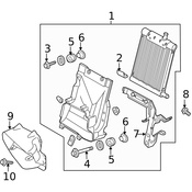 Land Rover Radiator Support Air Duct - Genuine Land Rover LR011981