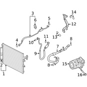 Land Rover A/C Refrigerant Suction Hose - Genuine Land Rover LR013854