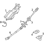 Land Rover Steering Shaft - Genuine Land Rover LR023044