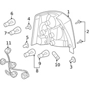 Land Rover Tail Light Assembly - Genuine Land Rover LR023970