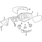 Land Rover Door Mirror Glass - Genuine Land Rover LR035032