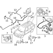 Land Rover Suspension Air Compressor Line - Genuine Land Rover LR037078