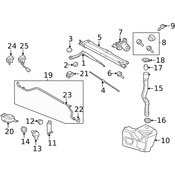 Land Rover Windshield Wiper Arm - Genuine Land Rover LR038120