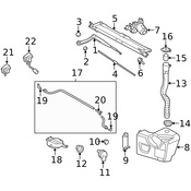 Land Rover Windshield Wiper Arm - Genuine Land Rover LR038122