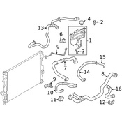 Land Rover Engine Coolant Hose - Genuine Land Rover LR039407