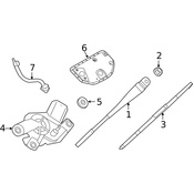 Land Rover Back Glass Wiper Arm - Genuine Land Rover LR041636