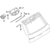 Land Rover Back Glass Wiper Arm - Genuine Land Rover LR043986