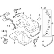 Land Rover Fuel Tank Filler Neck - Genuine Land Rover LR045110