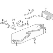 Land Rover Auto Trans Oil Cooler Hose Assembly - Genuine Land Rover LR050757