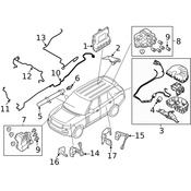 Land Rover Suspension Air Compressor Line - Genuine Land Rover LR052317