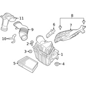 Land Rover Engine Air Intake Hose - Genuine Land Rover LR060350