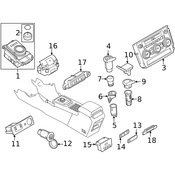 Land Rover Electronic Parking Brake Control Switch - Genuine Land Rover LR060857