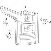 Land Rover Tail Light Assembly - Genuine Land Rover LR061572
