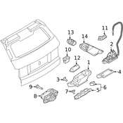 Land Rover Trunk Lock Actuator Motor - Genuine Land Rover LR071193