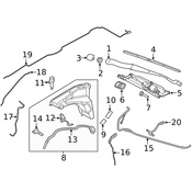 Land Rover Windshield Washer Nozzle - Genuine Land Rover LR083281