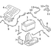 Land Rover Battery Cable - Genuine Land Rover LR083718