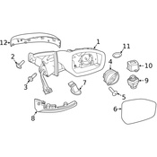 Land Rover Door Mirror Glass - Genuine Land Rover LR093180