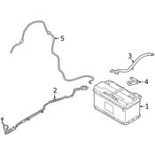 Land Rover Battery Cable - Genuine Land Rover LR095091