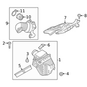 Land Rover Engine Air Intake Hose - Genuine Land Rover LR097974