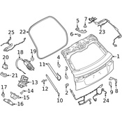 Land Rover Liftgate Lift Support - Genuine Land Rover LR110230