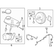 Land Rover Power Brake Booster - Genuine Land Rover LR124818