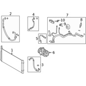 Land Rover A/C Refrigerant Suction Hose - Genuine Land Rover LR127941