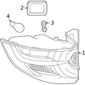 Land Rover Tail Light Assembly - Genuine Land Rover LR135595