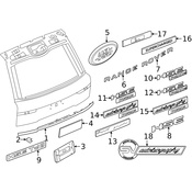 Land Rover Hatch Emblem - Genuine Land Rover LR142232