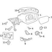 Land Rover Door Mirror Glass - Genuine Land Rover LR154930