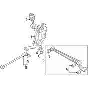 Land Rover Suspension Ball Joint Nut / Washer - Genuine Land Rover NY214043