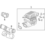 Land Rover Fuel Injection Air Flow Meter Gasket / O-Ring - Genuine Land Rover PHN100220
