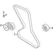 Land Rover Drive Belt Tensioner Assembly - Genuine Land Rover PQG100142L