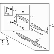 Land Rover Steering Tie Rod Nut - Genuine Land Rover QYH000021