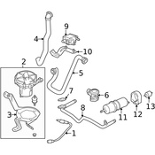Land Rover Secondary Air Injection Pump Hose - Genuine Land Rover WAH000030