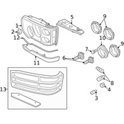Land Rover Headlight - Genuine Land Rover XBC501470