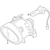 Land Rover Fog Light - Genuine Land Rover XBJ500030
