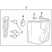 Land Rover Tail Light Assembly - Genuine Land Rover XFB500351LPO
