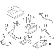 Land Rover Battery Cable - Genuine Land Rover YTA500541