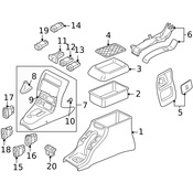 Land Rover Sunroof Switch - Genuine Land Rover YUF101551LNF