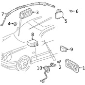 Mercedes Air Bag Impact Sensor - Genuine Mercedes 0008209926