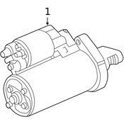 Mercedes Starter Motor  - Genuine Mercedes 0061514401