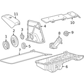 Mercedes Engine Timing Cover - Genuine Mercedes 1040150702
