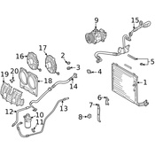 Mercedes A/C Manifold Hose Assembly - Genuine Mercedes 1042303656