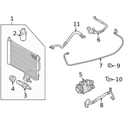 Mercedes A/C Refrigerant Discharge Hose - Genuine Mercedes 1112307156