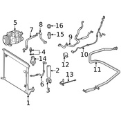 Mercedes A/C Refrigerant Discharge Hose - Genuine Mercedes 1122300856