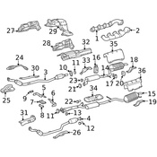 Mercedes Exhaust Manifold - Genuine Mercedes 1131402409
