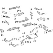 Mercedes Exhaust Clamp - Genuine Mercedes 1634900541